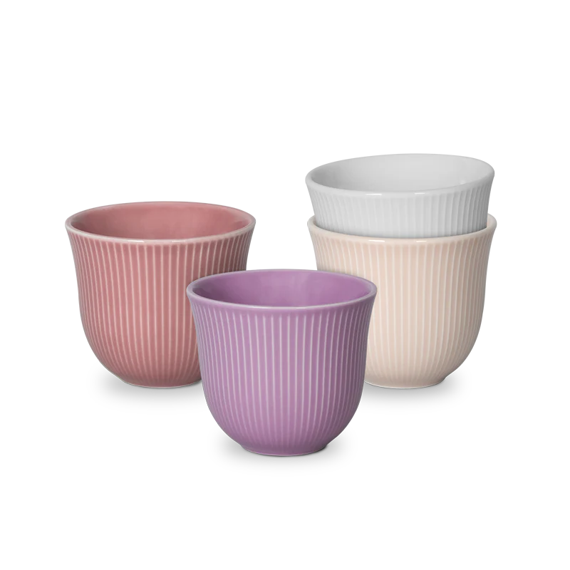 Set of 4 Embossed Tasting Cup (Mauve Morn) - Image 3